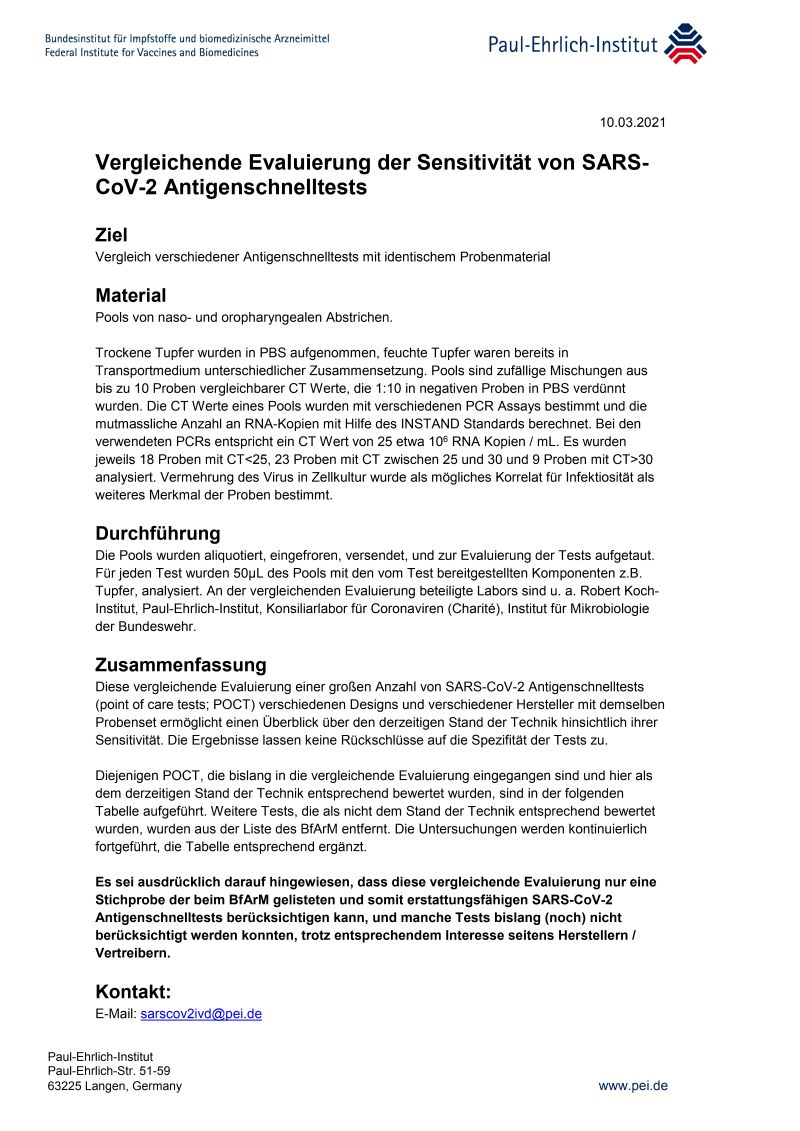 Alemania-Paul Ehrlich Institutuak (PEI) erabiltzaile profesionalentzako produktuaren ebaluazio positiboa